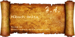 Hübsch Anita névjegykártya